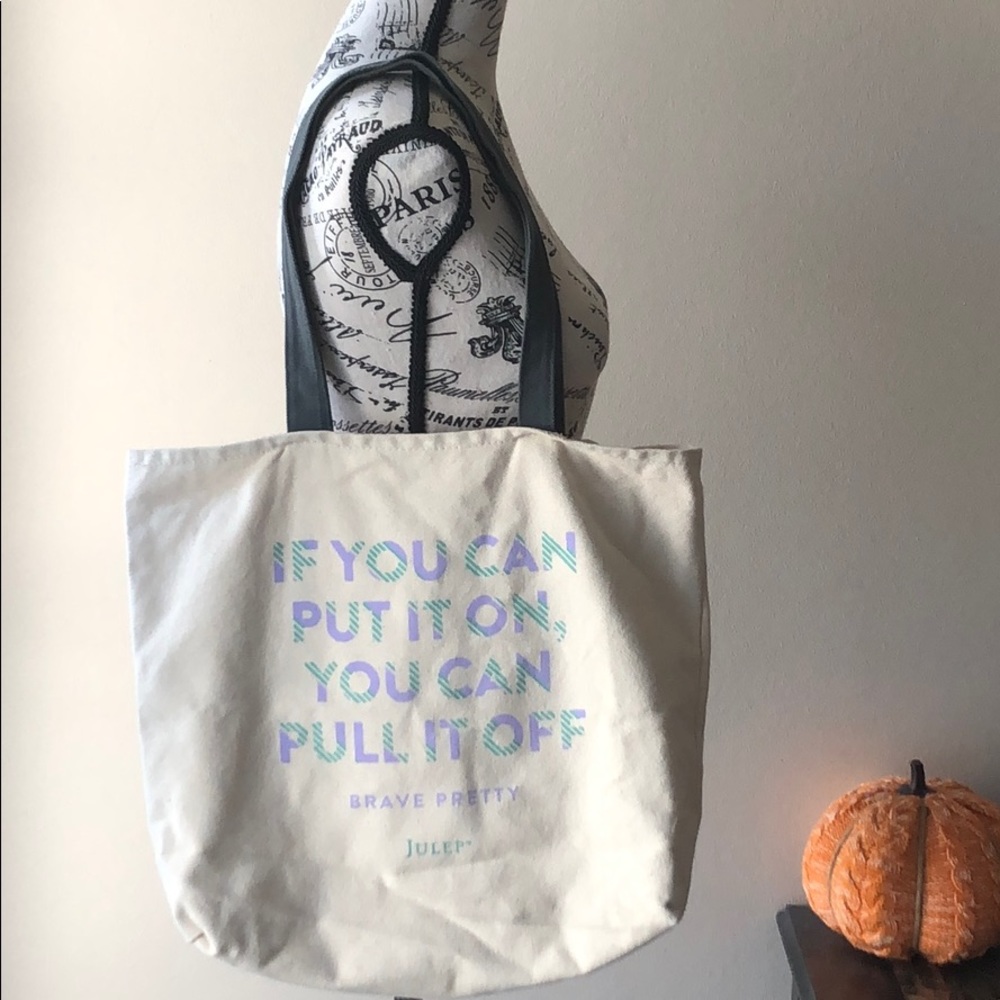 Julep Brave Pretty campaign canvas tote